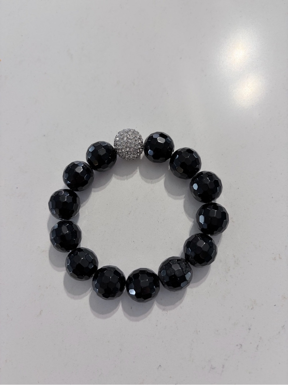 Black beaded bracelet